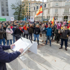 Concentración de Vox en Burgos para exigir la dimisión de Pedro Sánchez. SANTI OTERO