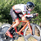 Igor Merino, durante elCampeonato de España contrarreloj.-ECB
