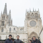 De izquierda a derecha: Javier Sierra, Adrián Lara, Miriam López, y Diego Fernández-Lomana, emigrantes burgaleses.-ICAL
