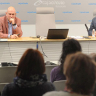 Un momento de las jornadas en las que intervinieron Francisco Hernansanz (dcha.) y Ricardo Pizarro (izq).-I. L.M.
