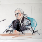 El guitarrista de Led Zeppelin Jimmy Page, en estrado del tribunal.-REUTERS / MONA EDWARDS