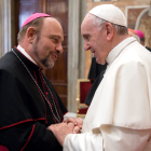 Jesús Ruiz Molina, con el papa Francisco. ARZOBISPADO DE BURGOS