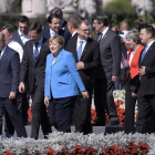 Líderes mundiales hoy en Salzburgo-CHRISTIAN BRUNA (AFP)