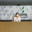 Ismael Rubio, Mercedes Rodríguez y Daniel Guantes en la presentación del Festival 'Música Viva' en el salón de actos de la Fundación Caja Rural.
