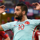 Arda Turan, en el Turquía-República Checa de la Eurocopa del año pasado.-EFE