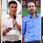 Los candidatos Mariano Rajoy, Pedro Sánchez, Pablo Iglesias y Albert Rivera, que cierran este viernes campaña electoral-