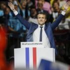 Emmanuel Macron, durante su intervención Lyon.-REUTERS / ROBERT PRATTA