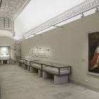 La exposición ‘Alfonso y Leonor, reyes de Castilla. VIII Centenario (1214-2014)’ ocupa la sala de labor del cenobio, ganada para la visita habitual.-Santi Otero