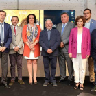 Junto a García Cirac (centro) estuvieron representantes de entidades publicas y privadas de la comarca de Arlanza.-ECB
