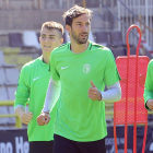 Aritz Borda durante un entrenamiento con el Burgos CF en El Plantío.-ISRAEL L. MURILLO