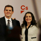 Ciudadanos, con Albert Rivera y su candidata a la presidencia de la Generalitat, Inés Arrimadas, participan en un mitin en Girona. Arrimadas promete ser la presidenta de todos los catalanes para devolver la serenidad tras el caos, dice, que sembró Puigdem-ACN