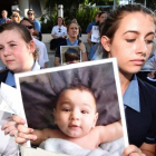 Protesta en Brisbane por el trato que reciben los menores en el centro de internamiento de Nauru.-