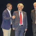 David Cantarero, Pablo Lago , Fernando Lara, Juan Luis Beltrán, y Lucía Santamaría, ayer en el Congreso de Enfermería.-SANTI OTERO