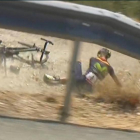 El ciclista del Movistar se fue al suelo bajando el alto de Tollos cuando iba fugado-