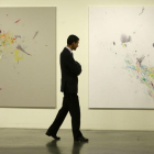 ‘Nonsense’ engloba al Fran Herreros más reconocible, con grandes lienzos abstractos y coloristas, con uno nuevo, más descarado y guasón.-Raúl Ochoa