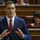 Pedro Sánchez en la sesión de control del Gobierno este miércoles.-CHEMA MOYA / EFE