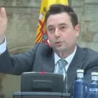 El alcalde de Burgos, Daniel de la Rosa, durante el pleno municipal. ECB