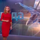 Una presentadora del tiempo en un canal 24 horas en Rusia dice que en octubre habrá buen tiempo para los bombardeos en Siria.-