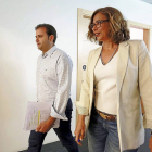 Celestino Rodríguez y Ana Muñoz de la Peña en Las Cortes.-Ical
