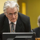 El exlider serbobosnio Radovan Karadzic durante su juicio en el Tribunal Penal Internacional para la antigua Yugoslavia  en La Haya, Holanda.-EFE