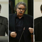 Xavier Domènech, Joan Tardà y Miquel Iceta-EL PERIÓDICO