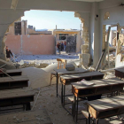 Escuela bombardeada por la aviación rusa.-OMAR HAJ KADOUR / AFP