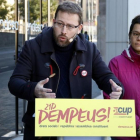 Los diputados de la CUP Vidal Aragonés y Natalia Sánchez, en un mitin la pasada campaña electoral.-JORDI PUJOLAR (ACN)
