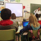 Las aulas de Aranda de Duero están cada vez más llenas debido al aumento de la natalidad en los últimos años.-L.V.