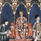 Alfonso X el Sabio en una miniatura medieval del 'Libro de los juegos'. ECB