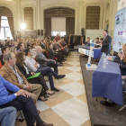 Los cargos públicos del PP escuchan, en la Sala Polisón, a Alfonso Fernández Mañueco.-SANTI OTERO