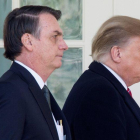 Donald Trump y Jair Bolsonaro en su primer encuentro en la Casa Blanca.-EFE
