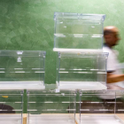 Urnas preparadas en un colegio electoral de Barcelona, en unas pasadas elecciones.-FERRAN SENDRA