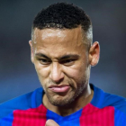 Neymar durante el partido contra el Manchester City en el Camp Nou.-JORDI COTRINA