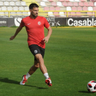 Rojano realizó ayer su primera sesión de entrenamiento con la elástica del Burgos CF-Israel L. Murillo