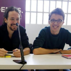 Pablo Iglesias e Íñigo Errejón en una reunión del Consejo Ciudadano de Podemos.-JUAN MANUEL PRATS