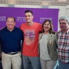 Florencio Martínez, José María Gil, Miguel Cobo, Montserrat Aparicio, Javier González y Marcos Sáez durante la presentación del concurso.-D.S.M.
