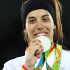 Eva Calvo, con su plata olímpica.-TATYANA ZENKOVICH