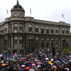 Manifestación en Belgrado-