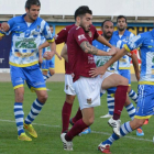 Imagen del partido que jugó la pasada semana la Arandina ante el Pontevedra.-ALBERTO CALVO