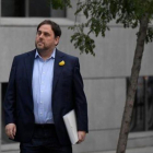 Junqueras, dirigiéndose a declarar ante la Audiencia Nacional, el pasado 2 de noviembre.-AFP / GABRIEL BOUYS