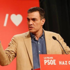 Pedro Sánchez, este domingo durante su mitin en Las Palmas de Gran Canaria.-ACN