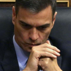 Pedro Sánchez, en la segunda jornada del debate de los Presupuestos.-DAVID CASTRO