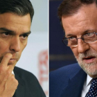 Pedro Sánchez y Mariano Rajoy.-CURTO DE LA TORRE (AFP)