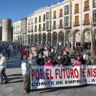 Manifestación de trabajadores de Nissan por el centro de Ávila, en una imagen de archivo.-M. M.
