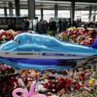 Altar en memoria de las víctimas, en el aeropuerto de San Petersburgo.-