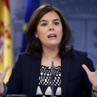 La vicepresidenta del Gobierno en funciones, Soraya Sáenz de Santamaría.-EFE