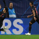 El atlético João Félix celebra el primer gol ante el Lokomotiv de Moscú.-AFP