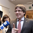 El expresident Carles Puigdemont, el pasado 21 de diciembre, antes de conocer el resultado de las elecciones.-JOHN THYS (AFP)