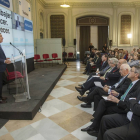 Un momento de la intervención del consejero, Juan José Mateos, ayer, en la Sala Polisón.-SANTI OTERO