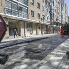 Obras del paso elevado de peatones de la calle Cervantes. ISRAEL L. MURILLO